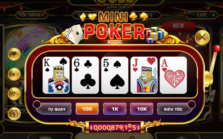 Khám Phá Bí Quyết Giật Giải Siêu Khủng Khi Chơi Minigame Mini Poker Tại Go88