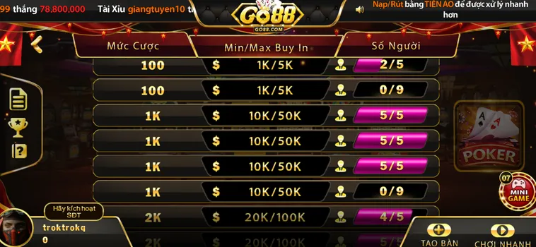 Sát Phạt Cực Căng Với Cách Chơi Poker Tại Go88 Để Trở Thành Triệu Phú Trực Tuyến