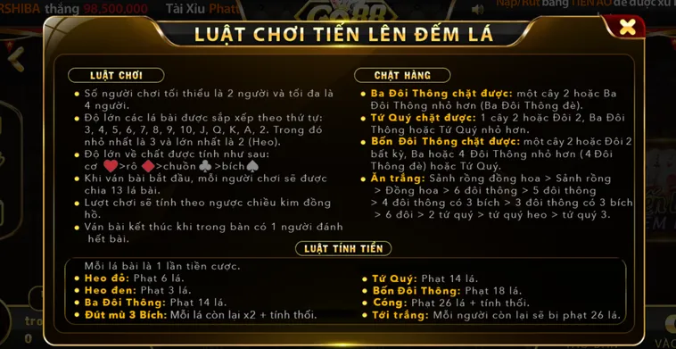 Cách Chơi Tiến Lên Đếm Lá Tại Go88 Hốt Bạc Chỉ Trong Chớp Mắt