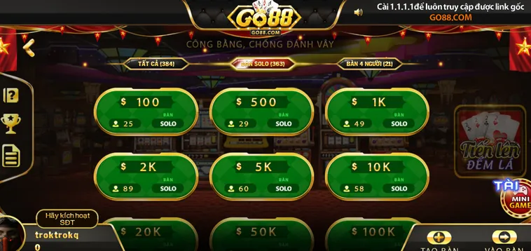 Cách Chơi Tiến Lên Đếm Lá Tại Go88 Hốt Bạc Chỉ Trong Chớp Mắt