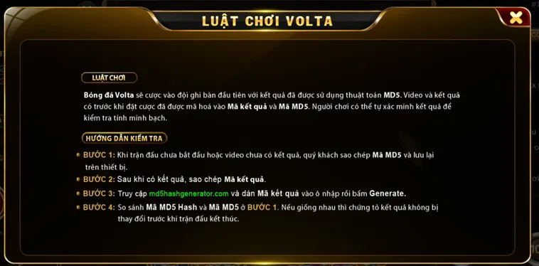 Bí Mật Cách Chơi Volta MD5 Tại Go88 Săn Thưởng Bùng Nổ Mỗi Ngày