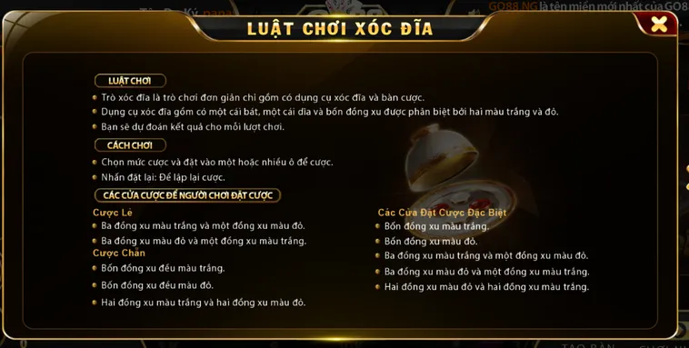 Học Cách Chơi Casino Xóc Đĩa Tại Go88 Để Trúng Thưởng Cực Lớn